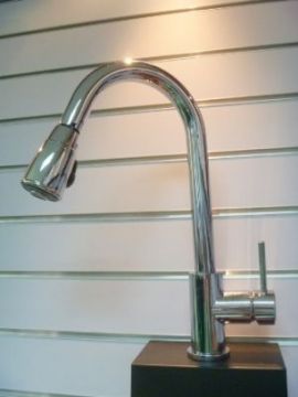 Single Handle Kitchen Pull Out Faucet - Brushed Nickel - JADE607BN