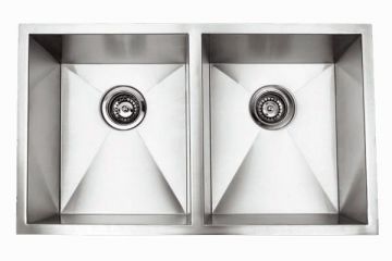 Undermount 32" Double Bowl Rectangle Stainless Steel Sink - JADE-RA3219A