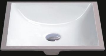 White 18" Rectangular Porcelain Ceramic Undermount Sink - JADE2428