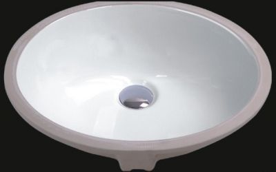19" Oval Porcelain Ceramic Undermount Sink - JADE2401