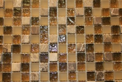 Glass & Marble Mosaic Tiles (1/2" X 1/2") HF001