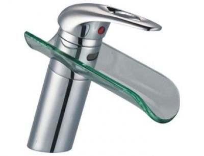 Single Handle Glass Bathroom Faucet - JADE-1030