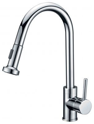Single Handle High Arc Kitchen Faucet with Pullout - JADE-2207