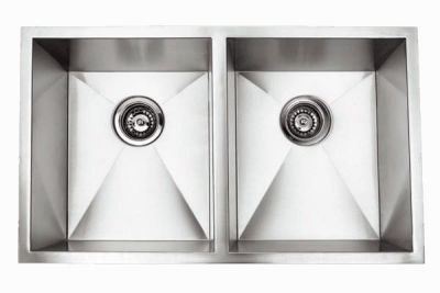 Undermount 29" Double Bowl Rectangle Stainless Steel Sink - JADE-RR2918